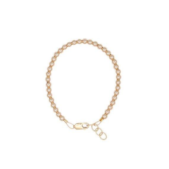 Baby Bracelet, 3mm THE GOLDIE, Toddler Bracelet, Kids Bracelet, Gold Beaded Bracelet | Etsy (US)