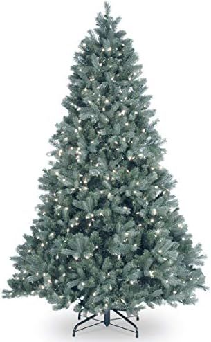 National Tree Company Pre-Lit 'Feel Real' Artificial Full Downswept Christmas Tree, Green, Douglas B | Amazon (US)