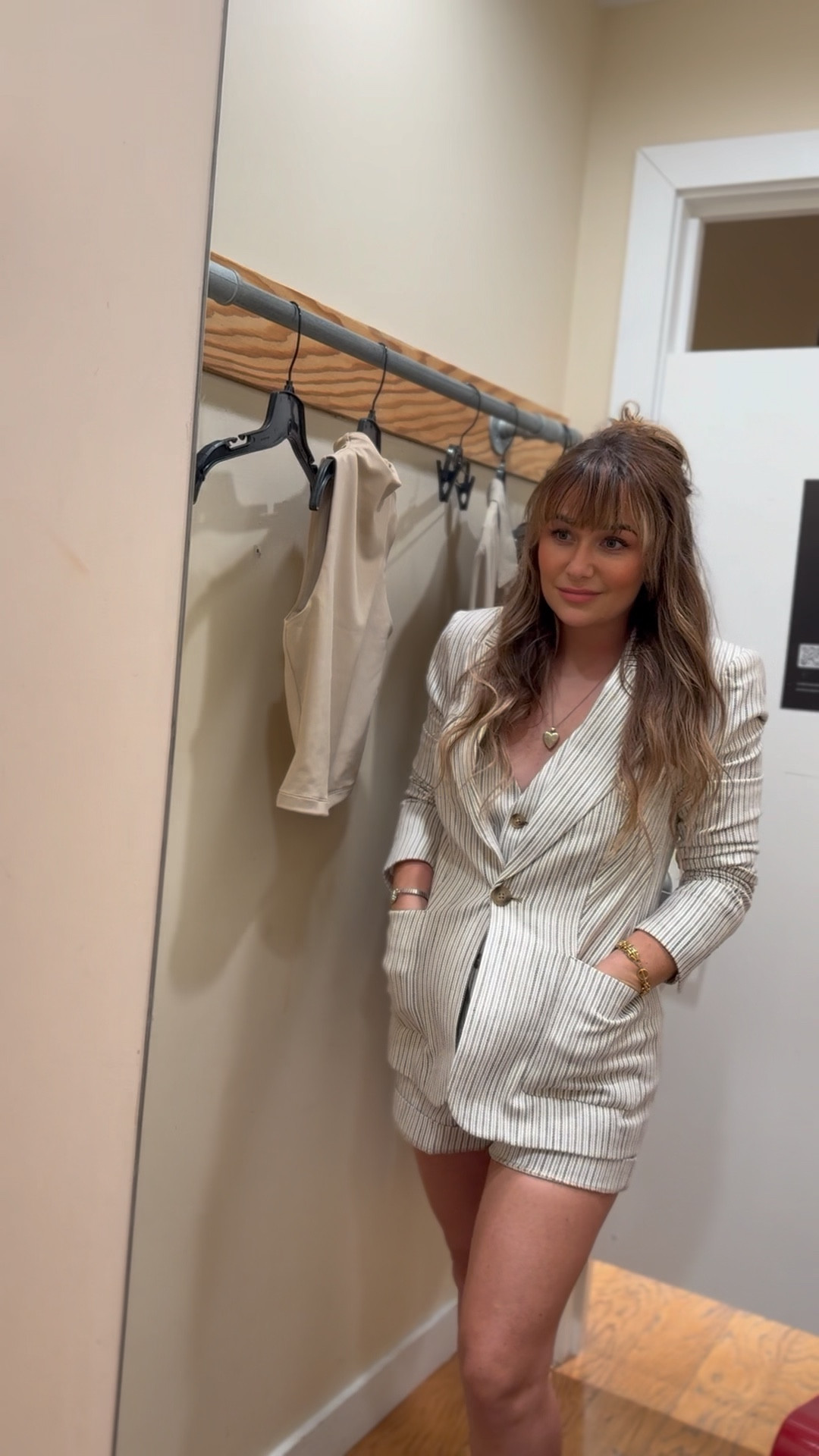 Effortless chic in this striped blazer, matching vest and shorts from Express, perfect for work wear, giving old money aesthetic. Polished, tailored, and comfortable enough for all-day wear. Petite friendly!!  #expressmyself #expressstyle 

#LTKWorkwear #LTKStyleTip #LTKautumn