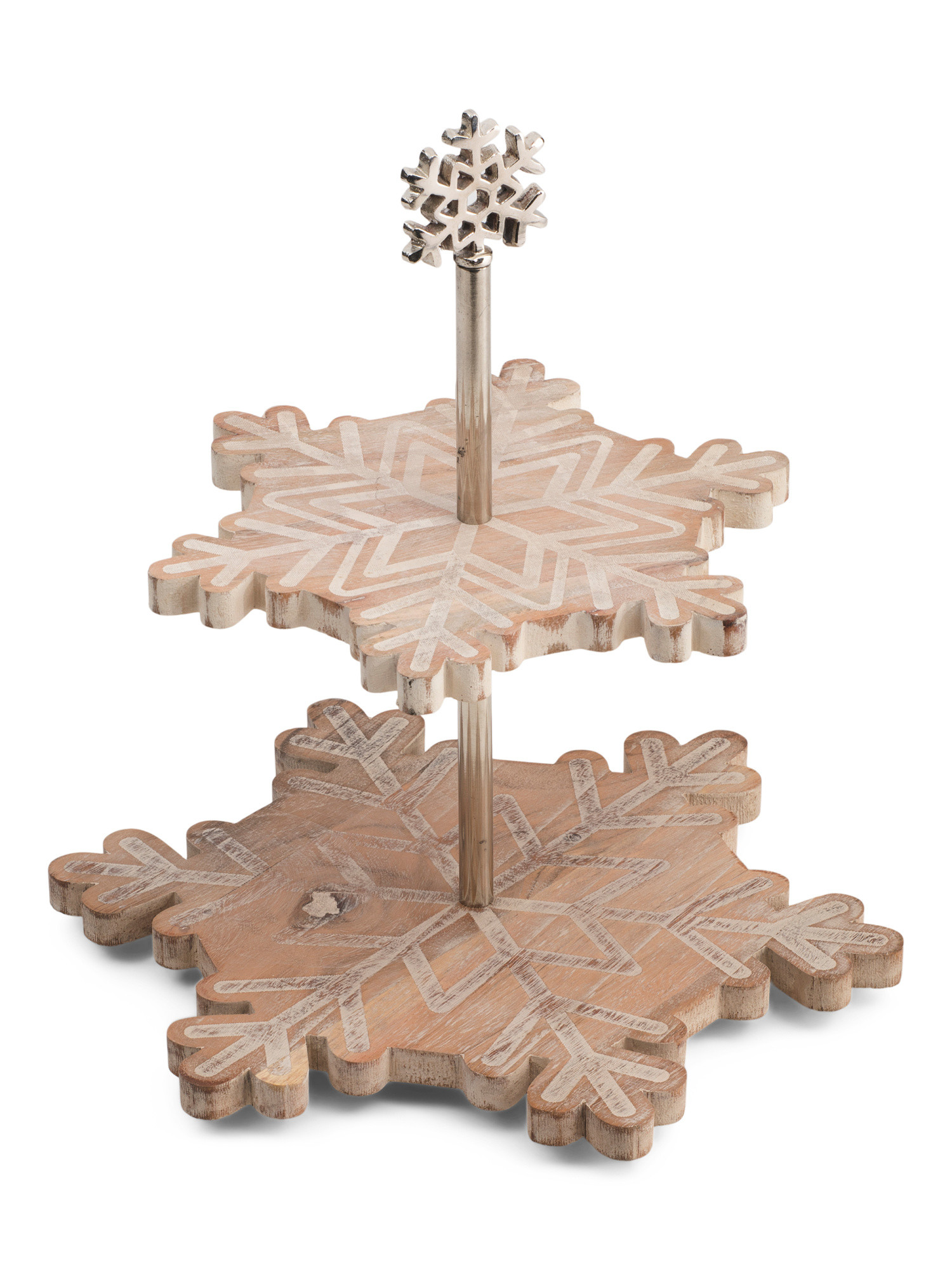 Snowflake 2 Tiered Serving Stand | TJ Maxx