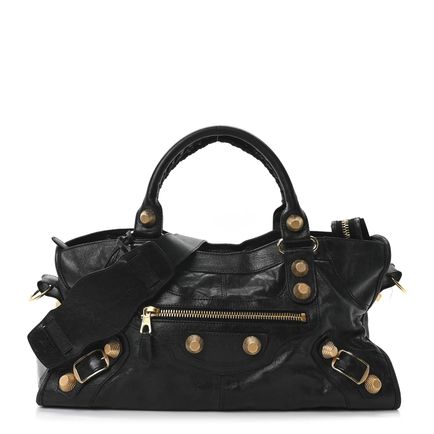 Balenciaga Agneau Giant 12 Gold Hardware Part Time Black 1762131 | FASHIONPHILE (US)