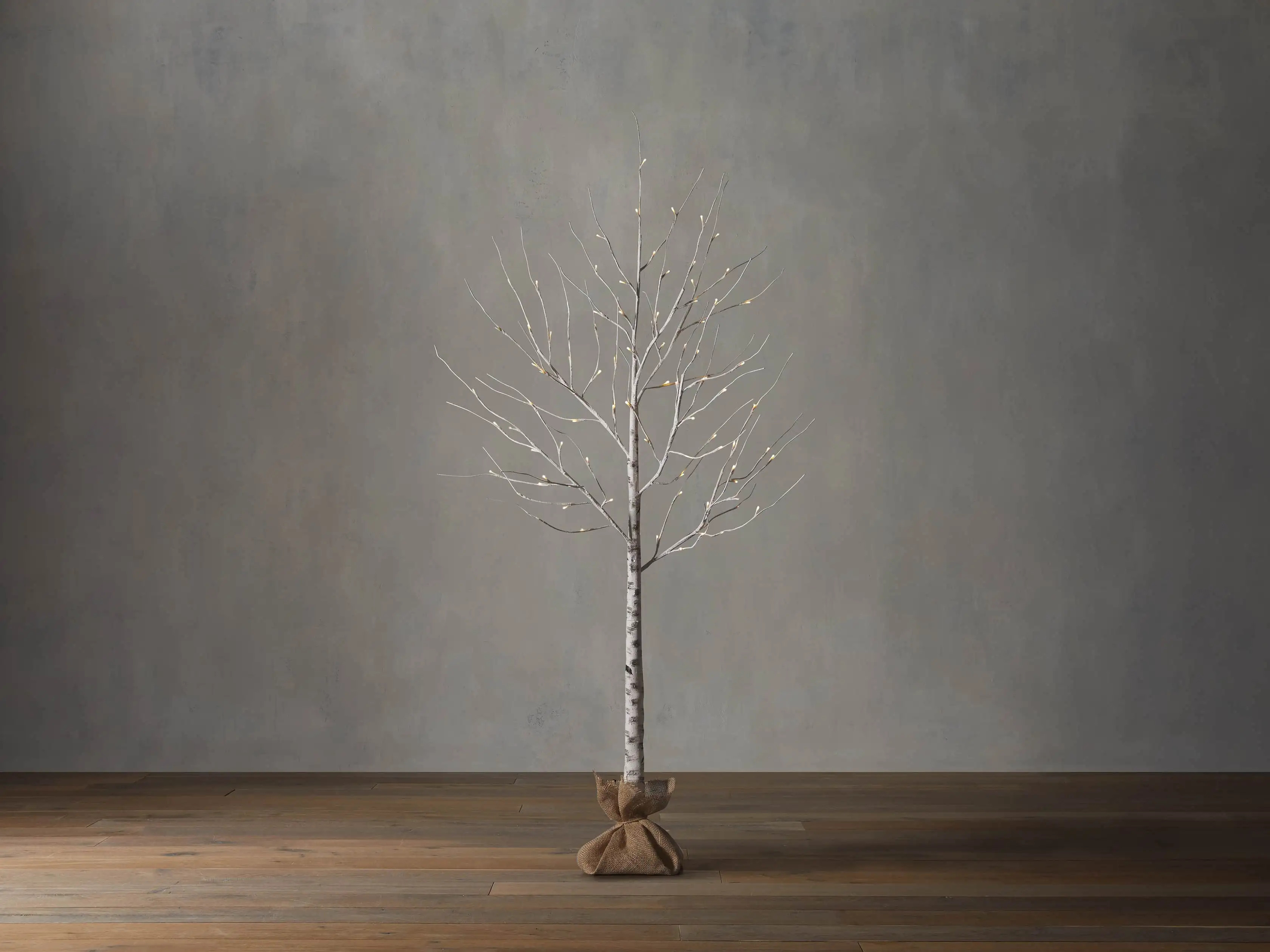 Aurora Lighted Faux Birch Tree | Arhaus