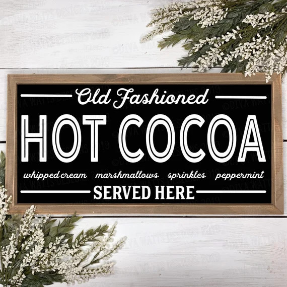 SVG Hot Cocoa Served Here | Cutting Files | Whipped Cream Marshmallows Peppermint | DXF PNG eps |... | Etsy (US)