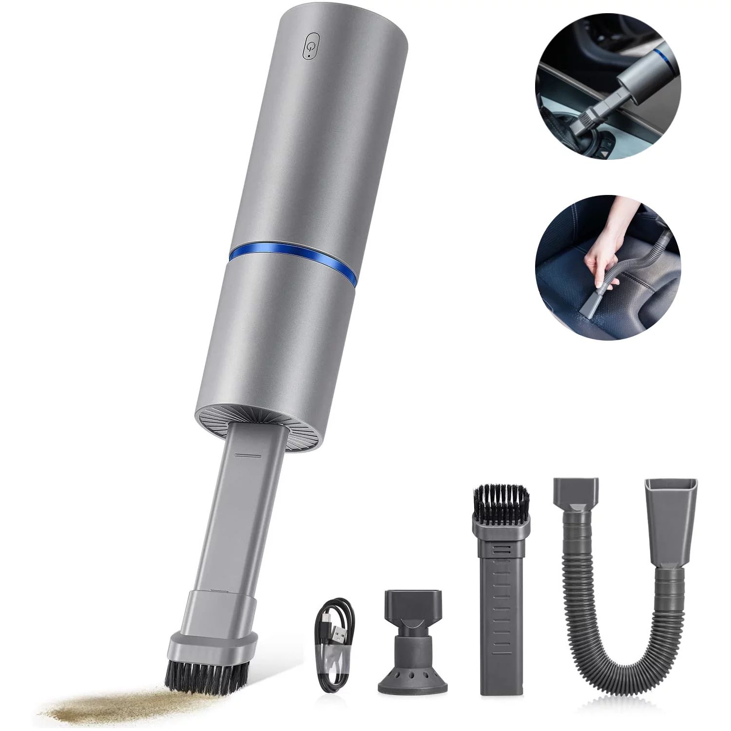 HOOFUN Mini Vacuum, Air Duster and Hand Pump 3 in 1, Small Cordless Handheld Vacuum, USB Recharge... | Walmart (US)
