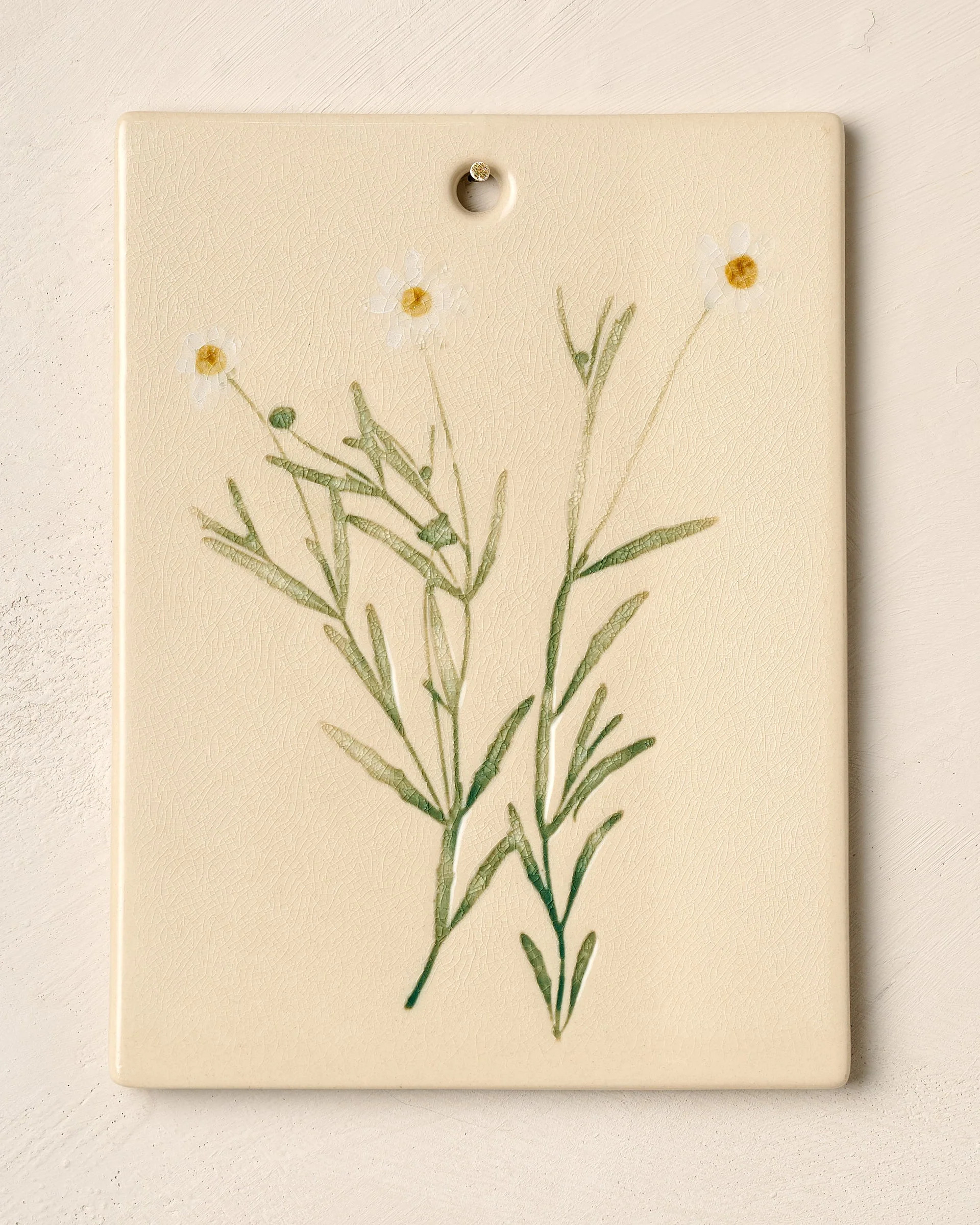 Jo's Herbarium Ceramic Wall Plaque - Collected Daisies | Magnolia