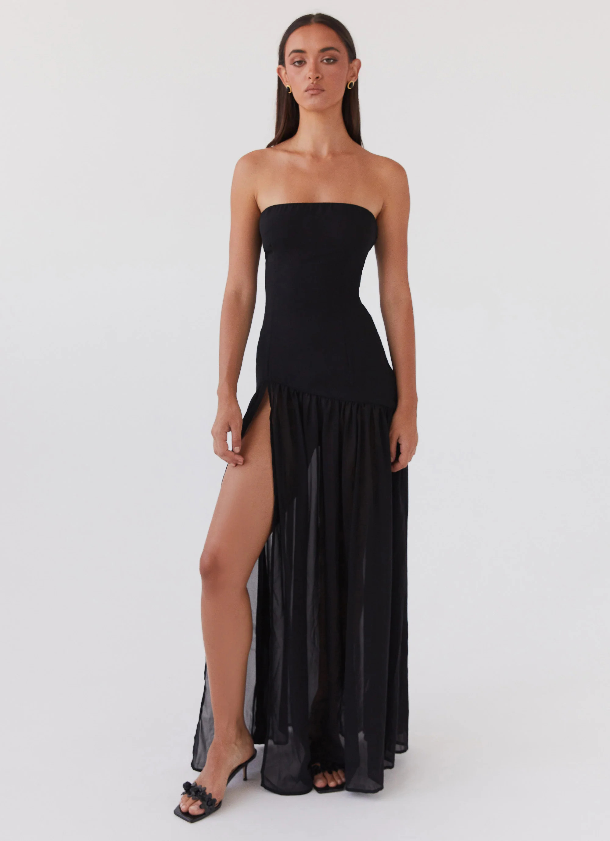 Eden Strapless Maxi Dress - Black | Peppermayo (Global)