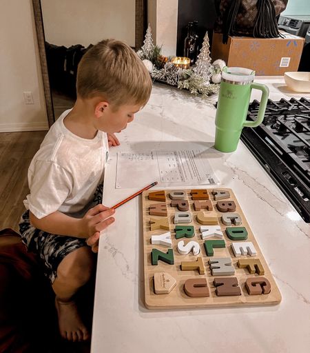 New Year -New Homework Habits! We love this wooden alphabet letter set! Truly a Game Changer in homework, Spelling Words and Identifying Sounds. Tannon loves feeling the letter shapes and homework goes way more smoothly. 

#dyslexia #educationaltoys #stanley

#LTKfindsunder50 #LTKkids #LTKhome