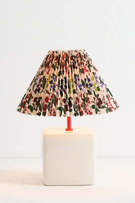 Sommer Printed Pleated Empire Shade Ceramic Table Lamp | Anthropologie (US)
