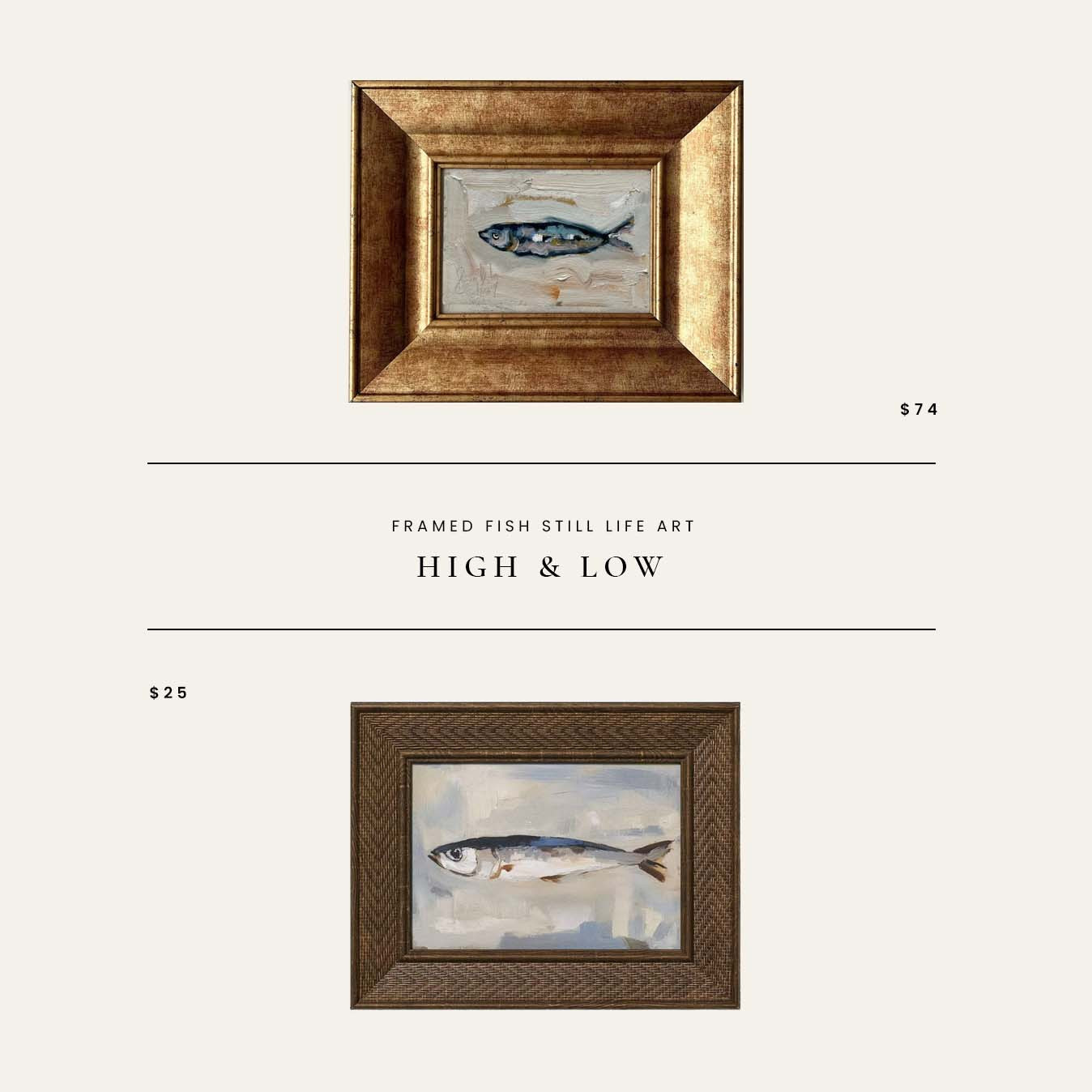 High / Low : Framed Fish Still Life Art 

 

#LTKHome #LTKFindsUnder100