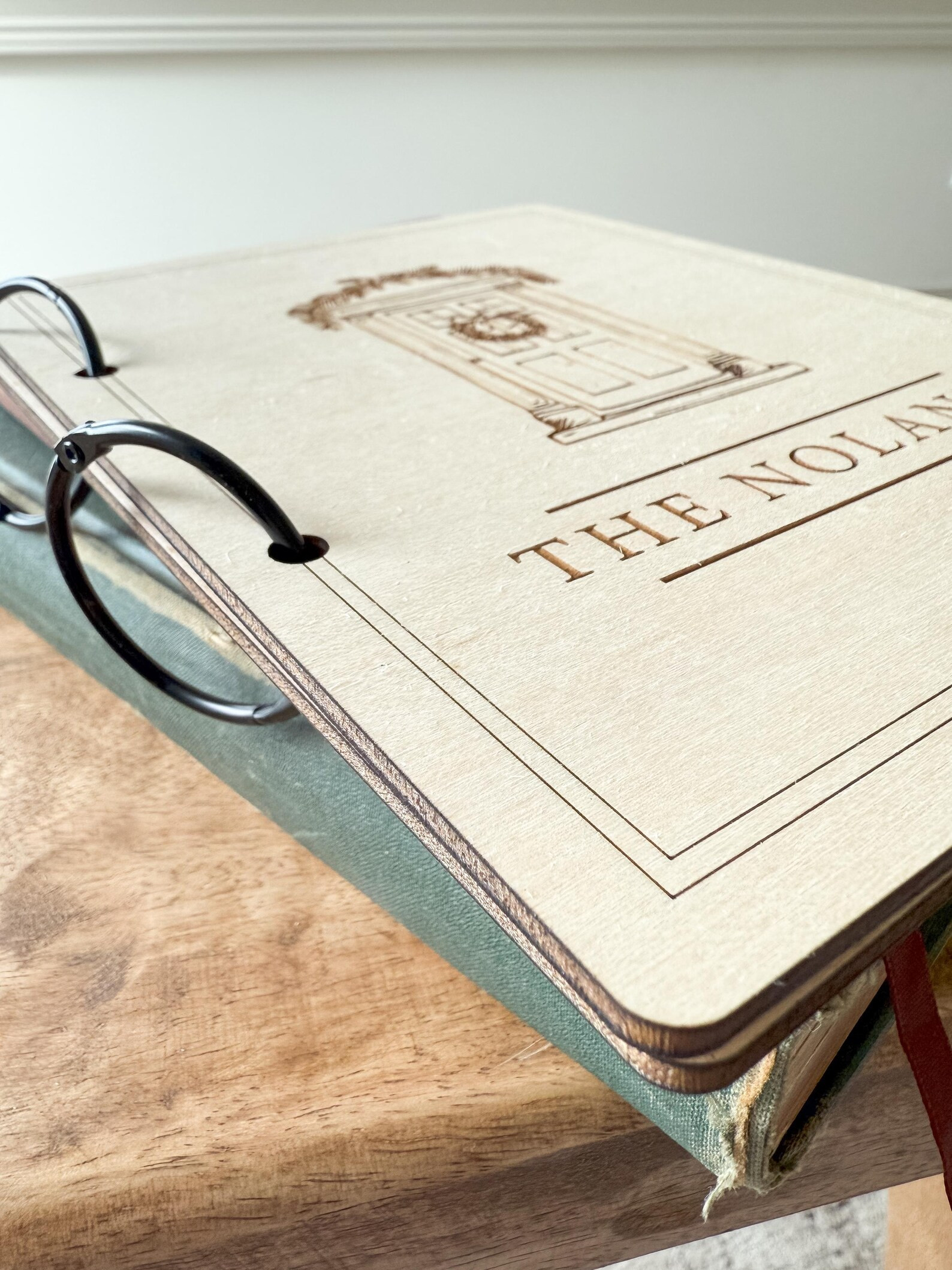 Christmas Card Keeper | Engraved Wooden Family Keepsake Binder - Etsy | Etsy (US)