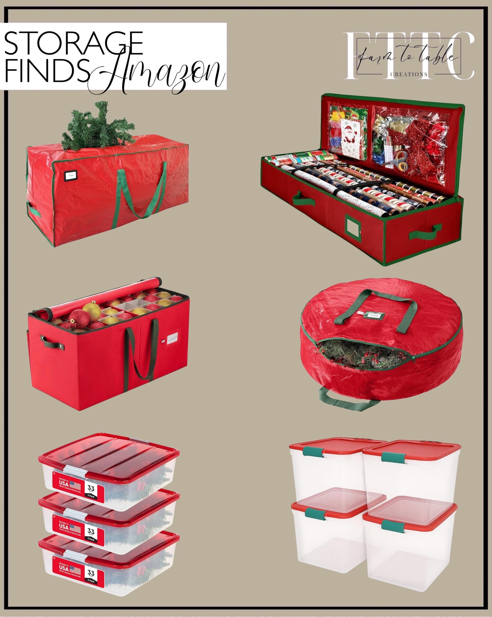 Christmas Storage Finds from Amazon (Ornament, Garland & Tree Organization)

If you’re packing up Christmas and want it to feel simple and organized (instead of chaotic), these Amazon storage finds are such a win. From ornament organizers and wreath bags to sturdy tree and décor storage bins, everything keeps holiday pieces protected, visible, and easy to grab next season. I love options like clear bins for quick inventory, structured ornament cases to prevent breakage, and oversized bags that make storing greenery and trees so much easier. Practical, affordable, and absolutely worth having on hand for a stress-free reset.

Follow @farmtotablecreations on Instagram for daily home finds, organization ideas, and seasonal favorites.

#christmasstorage #ornamentstorage #holidayorganization #storagebins #amazonfinds #homeorganization #holidaydecor #christmasdecor #decorstorage

#LTKHome #LTKSaleAlert #LTKHoliday