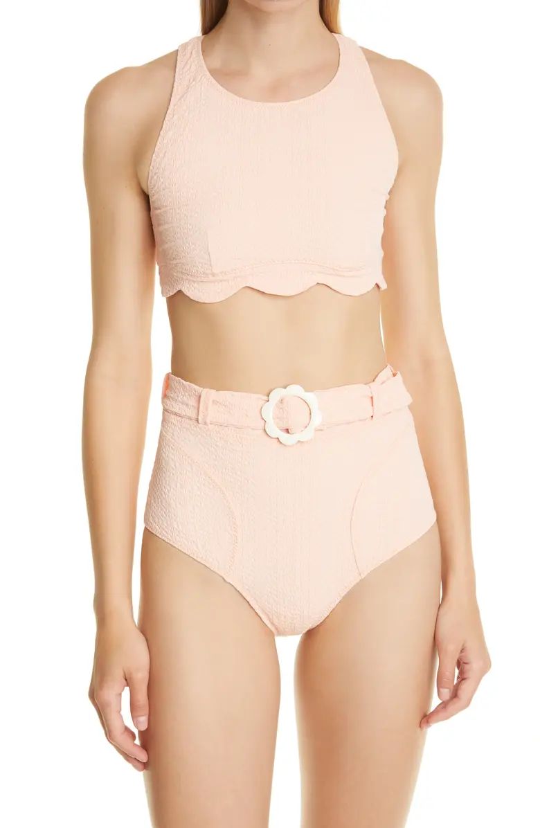 Scallop High Waist Two-Piece Swimsuit | Nordstrom