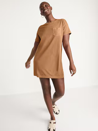 Short-Sleeve Vintage Mini T-Shirt Shift Dress for Women | Old Navy (US)