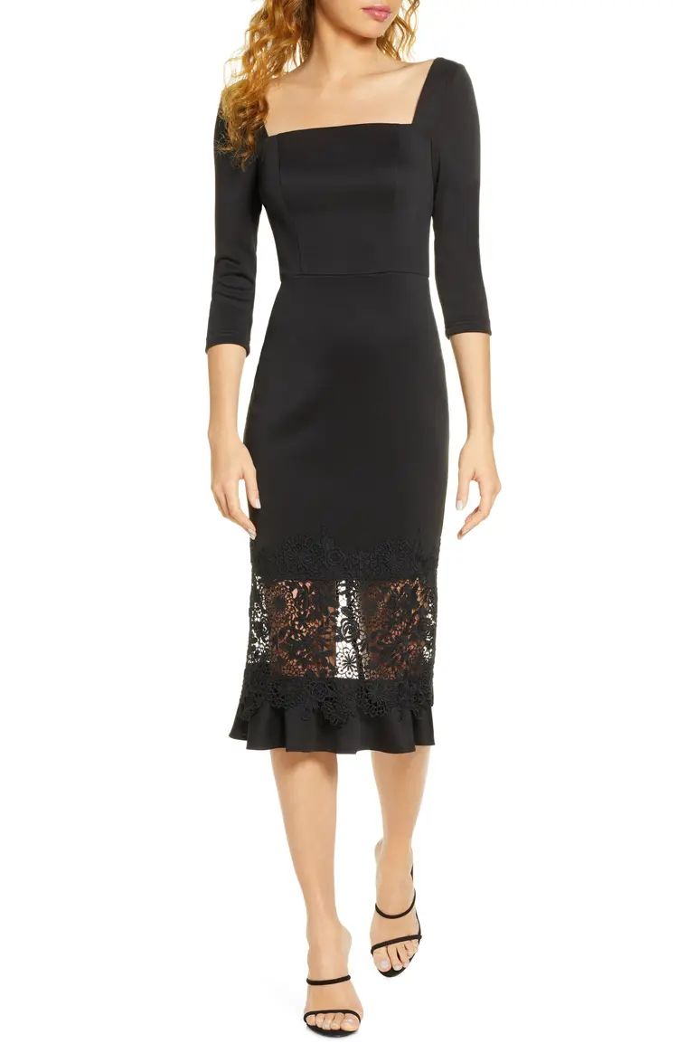Furla Lace Overlay Cocktail Dress | Nordstrom