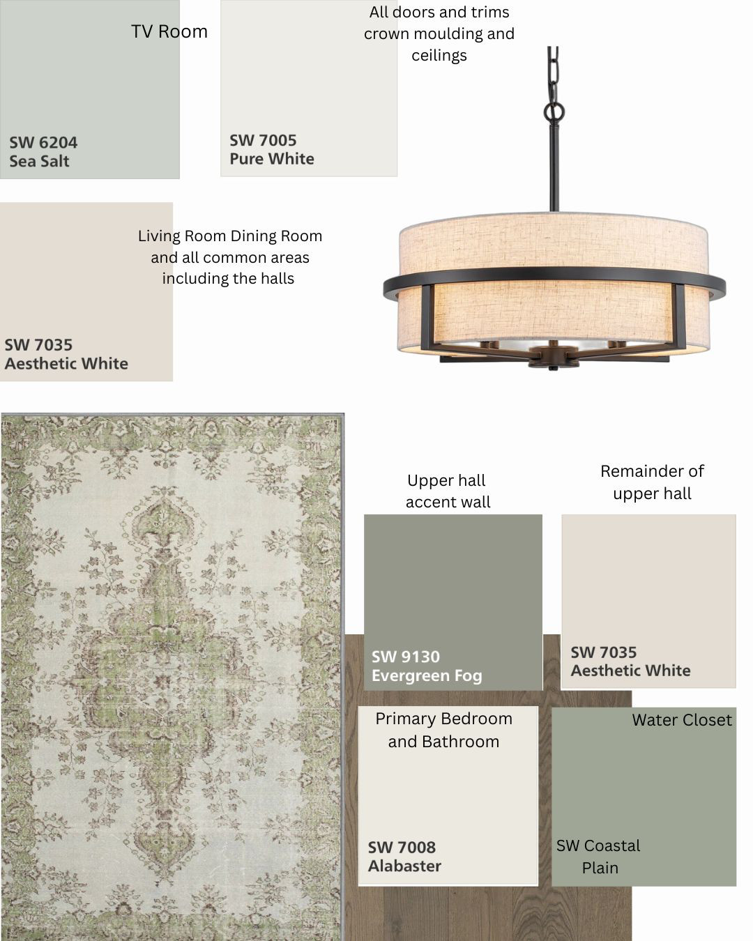 Whole house color palettes.

Vintage green. 

 #LTKhome #LTKstyletip #LTKfamily