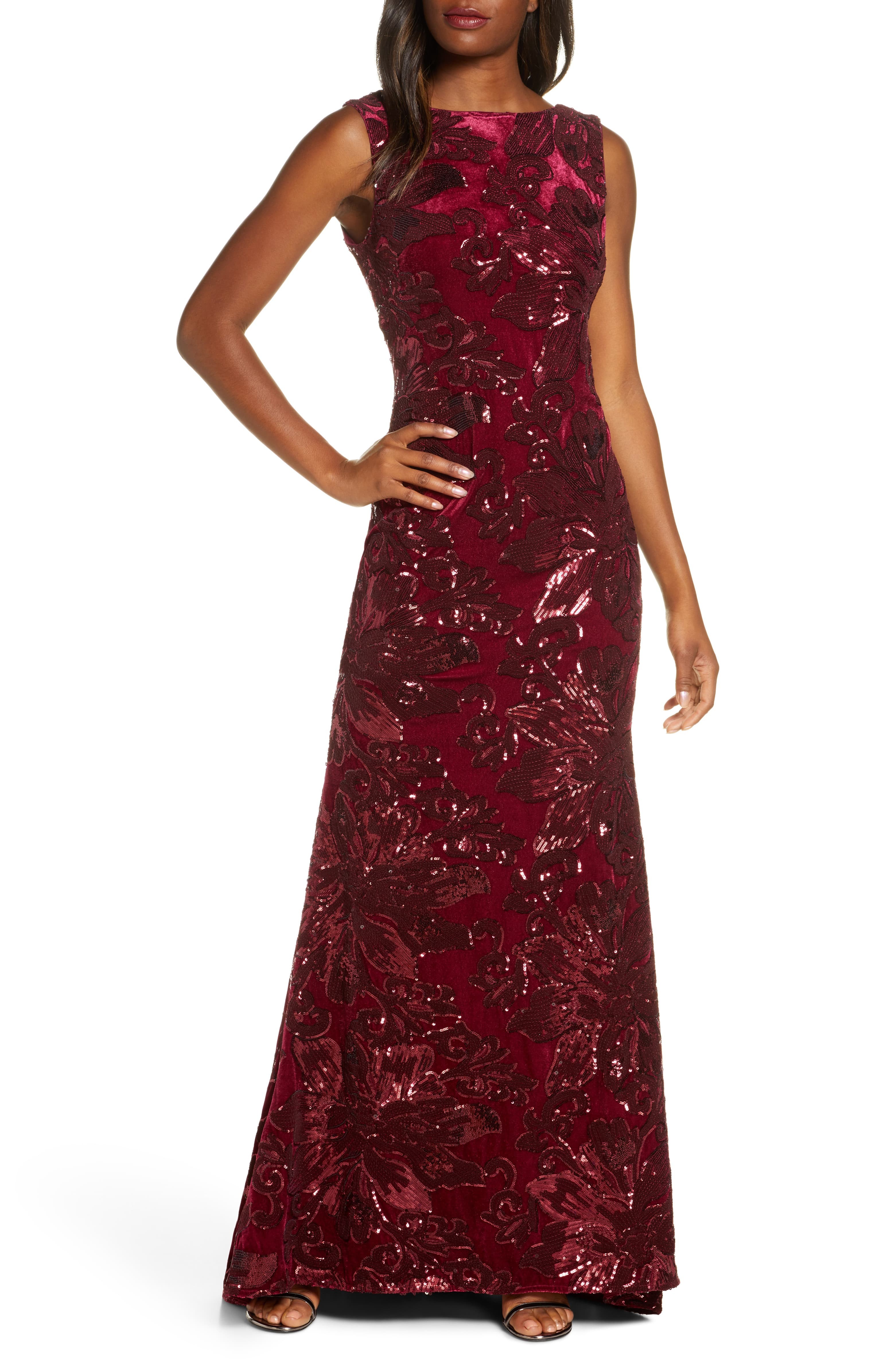 merlot evening gown