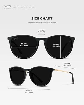 WearMe Pro Women's Round Sunglasses with Polarized UV Protection, Trendy Retro Designer Style | Amazon (US)