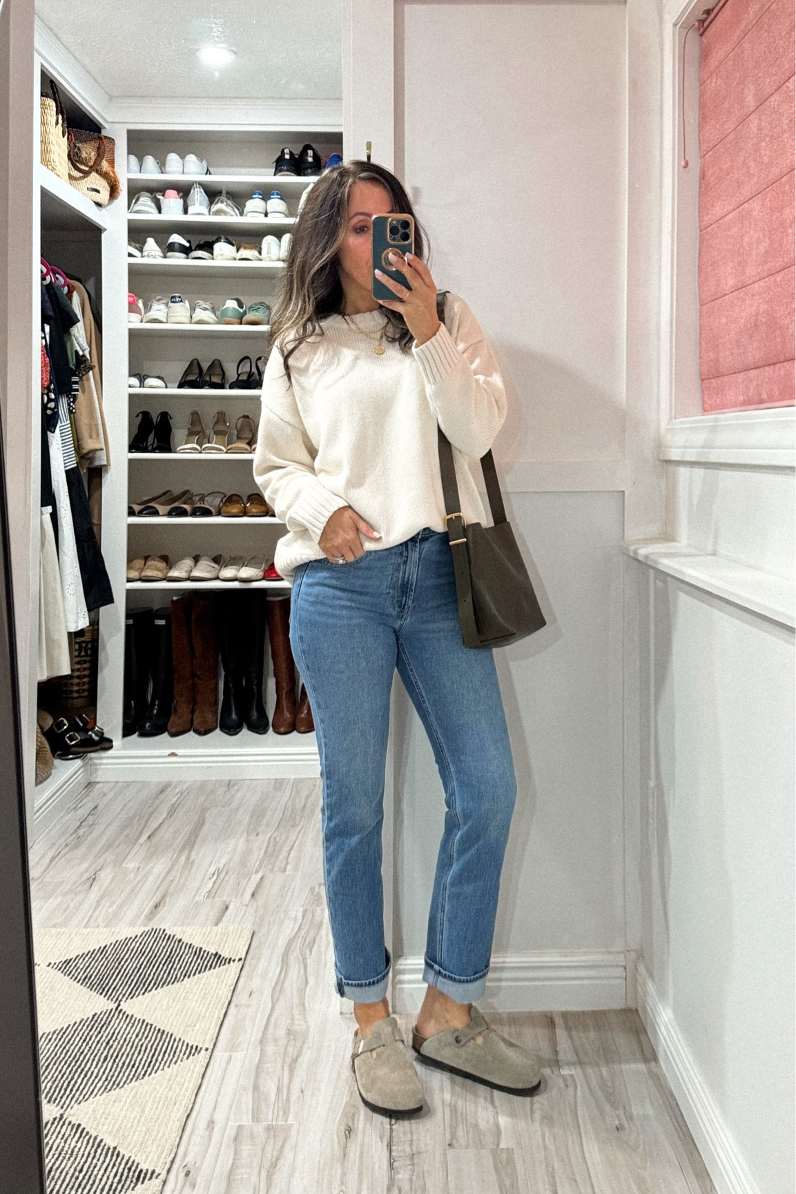 I sized up to small in this cotton sweater for a roomier fit but the fit is already oversized. You can stick to your size. Comes in more colors.  
I also sized up in jeans. 
Everyday tote - only available in black now. It’s the perfect everyday size.  



#LTKOver40 #LTKSeasonal #LTKStyleTip