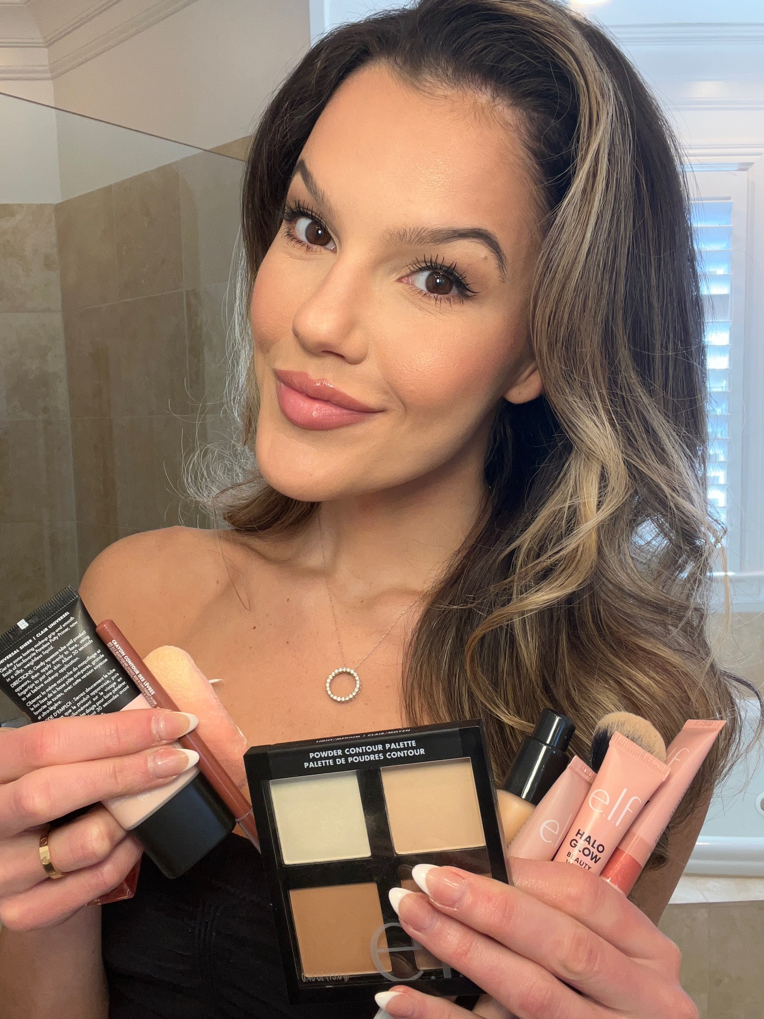 No filter! Using all elf cosmetics products!!!! 😍😍😍
Linking shades below:
Expert liquid liner : jet black
Hydrating camo concealer : light sand (I typically would prefer maybe one shade lighter, but it actually worked well!)
Cream glide lip liner : Mauve Aside
Glow reviver lip oil : pink quartz 
Camo hydrating, cc cream : Light 210N
Halo glow, highlight beauty wand  - champagne
Halo glow contour: light/medium
Halo glow blush: pink me up
Contour palette (used as eyeshadow) : light/medium
 

#LTKSeasonal #LTKSpringSale #LTKbeauty