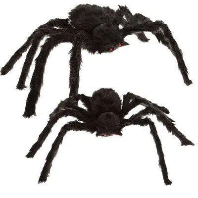 2PCS Giant Spiders Scary Spider Props Halloween Decorations for Indoor Outdoor Garden (59", 49") | Wayfair North America