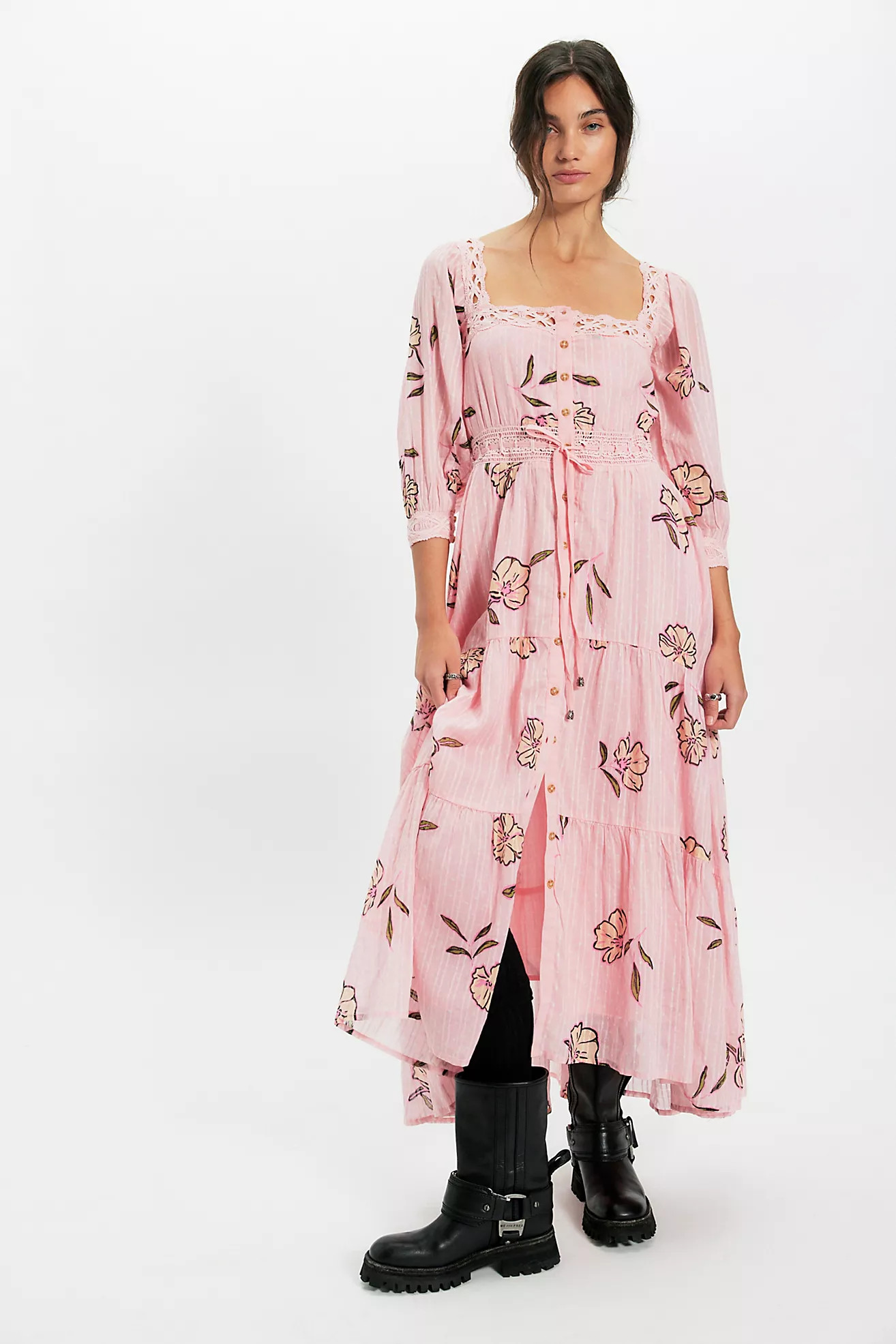 Morning Meadows Long-Sleeve Maxi Dress | Free People (Global - UK&FR Excluded)