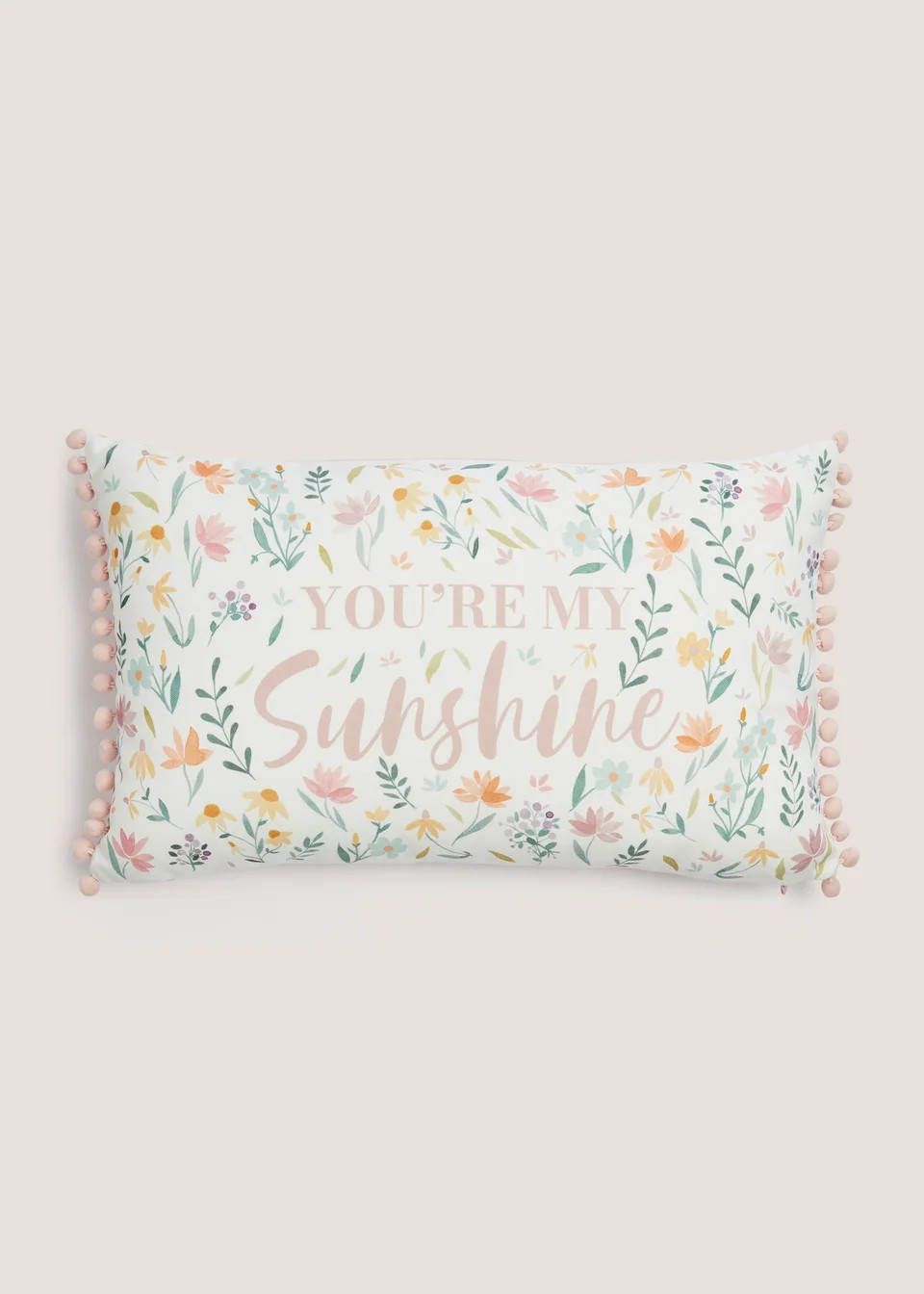Green Sunshine Floral Cushion (30cm x 50cm) | Matalan (UK)