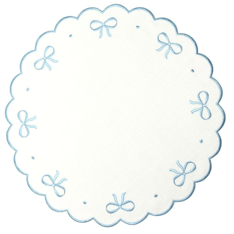 Bow Placemat in Blue | Over The Moon