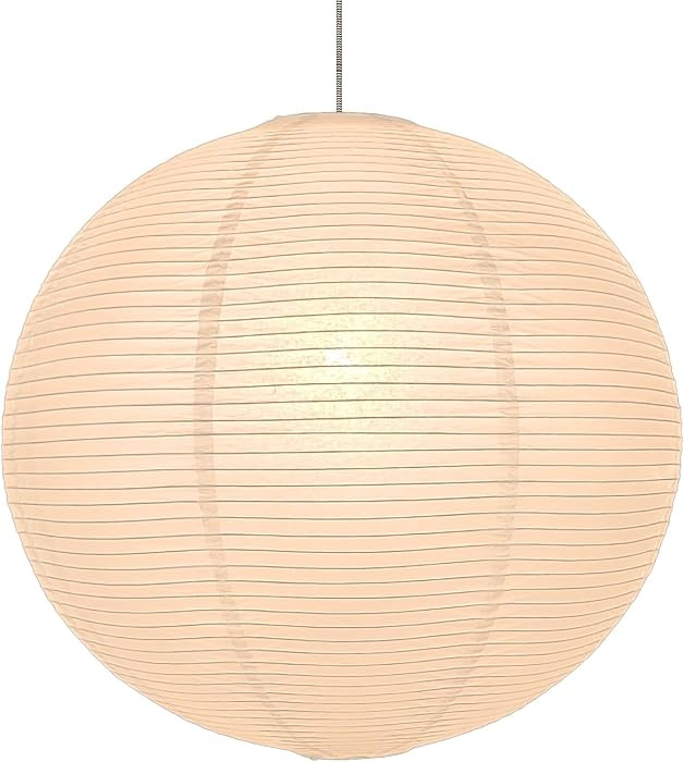 Hytsoeee(21.65Inch) Large Round Paper Lantern Lamp shade,White Rice Paper Lamp Shade,Chinese Fold... | Amazon (US)