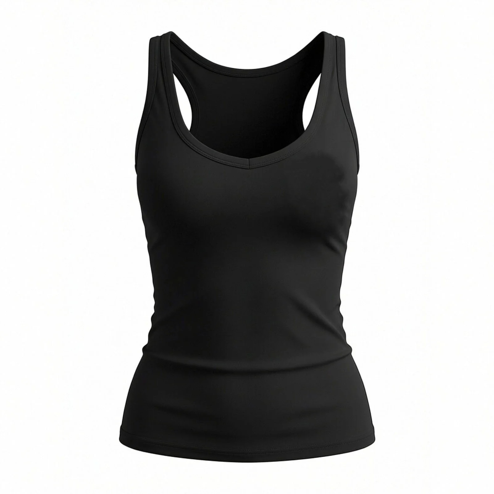 Feancey Womens Padded Halter Top Double Lined Built in Bra Workout Tank Tops Breathable Casual Sl... | Walmart (US)