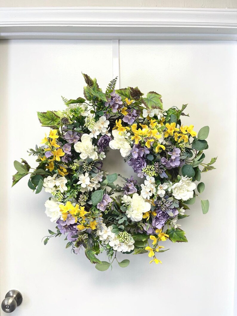 2226 Peony Floral Artificial Spring and Summer Wreath Door | Etsy | Etsy (US)