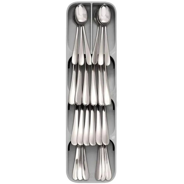 DrawerStore Compact Cutlery Organizer Kitchen Drawer Tray, Small, Gray - Walmart.com | Walmart (US)