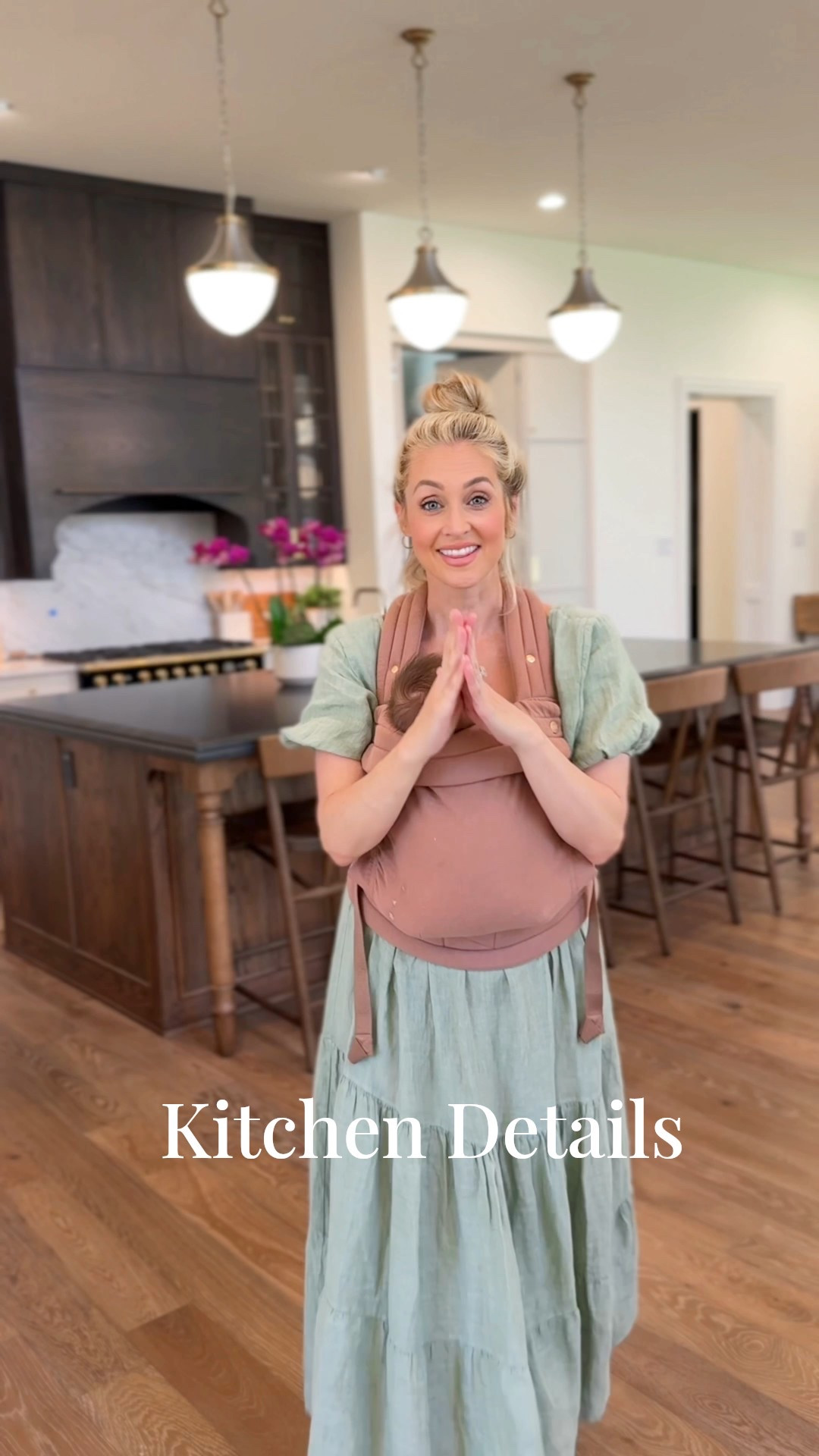 Kitchen details including barstools, hardware, faucet, stove/oven, lighting and more! 
Paint Color: “Simply White”
Cabinets: “Natural Cream"