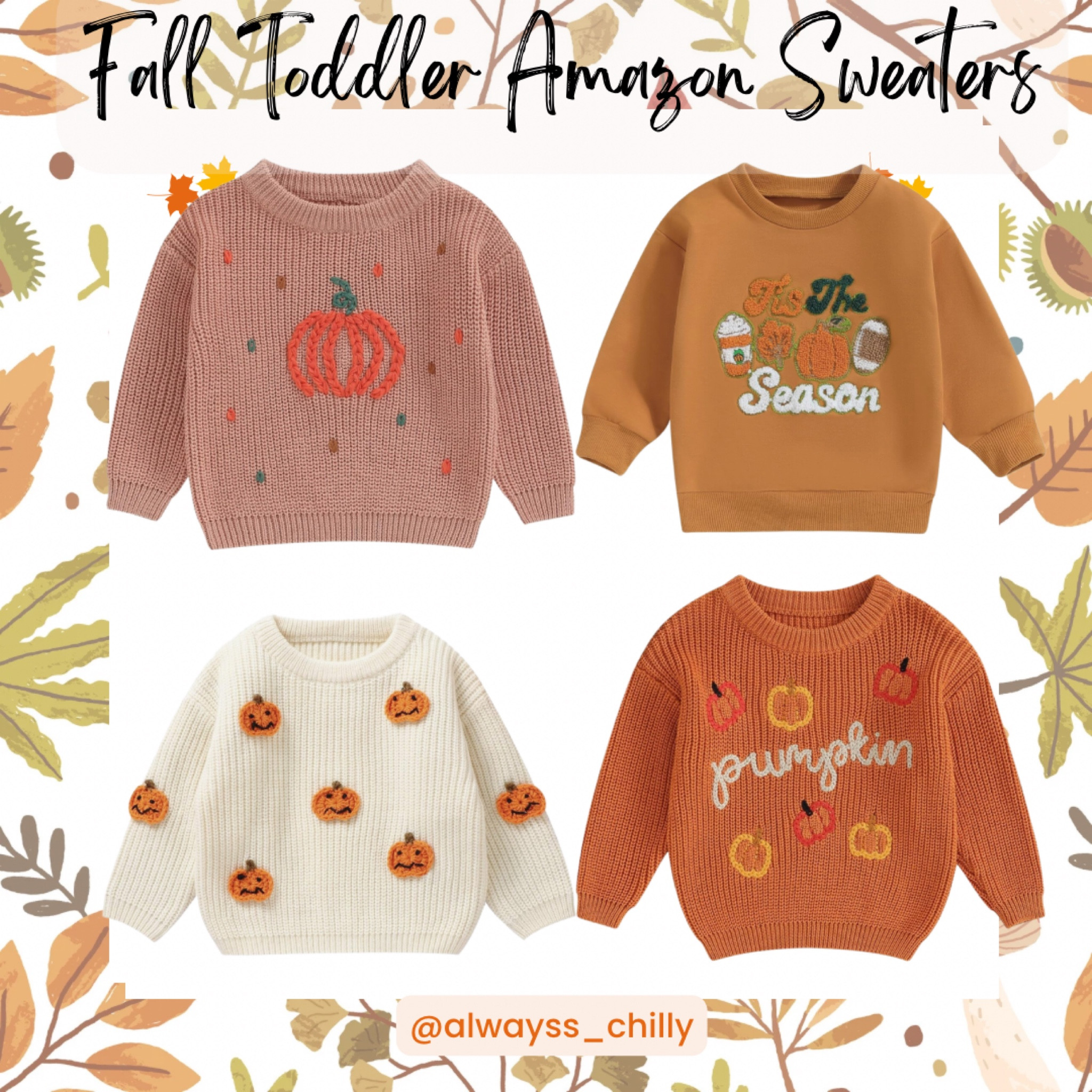Fall outfit for your toddler! Just add some leggings and cute boots and you’re all set! Fall outfit Amazon. Toddler fall sweaters. Fall sweaters Amazon  

#LTKBaby #LTKSeasonal #LTKKids