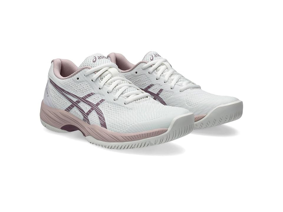 ASICS Women's GEL-Game 9 Tennis Shoe Women's Shoes White/Dusty Mauve : 10.5 B - Medium, Fabric/Manmade | Zappos