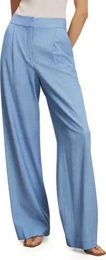 Veronica Beard Heyser Pinstripe Pleated Wide Leg Pants | Nordstrom | Nordstrom