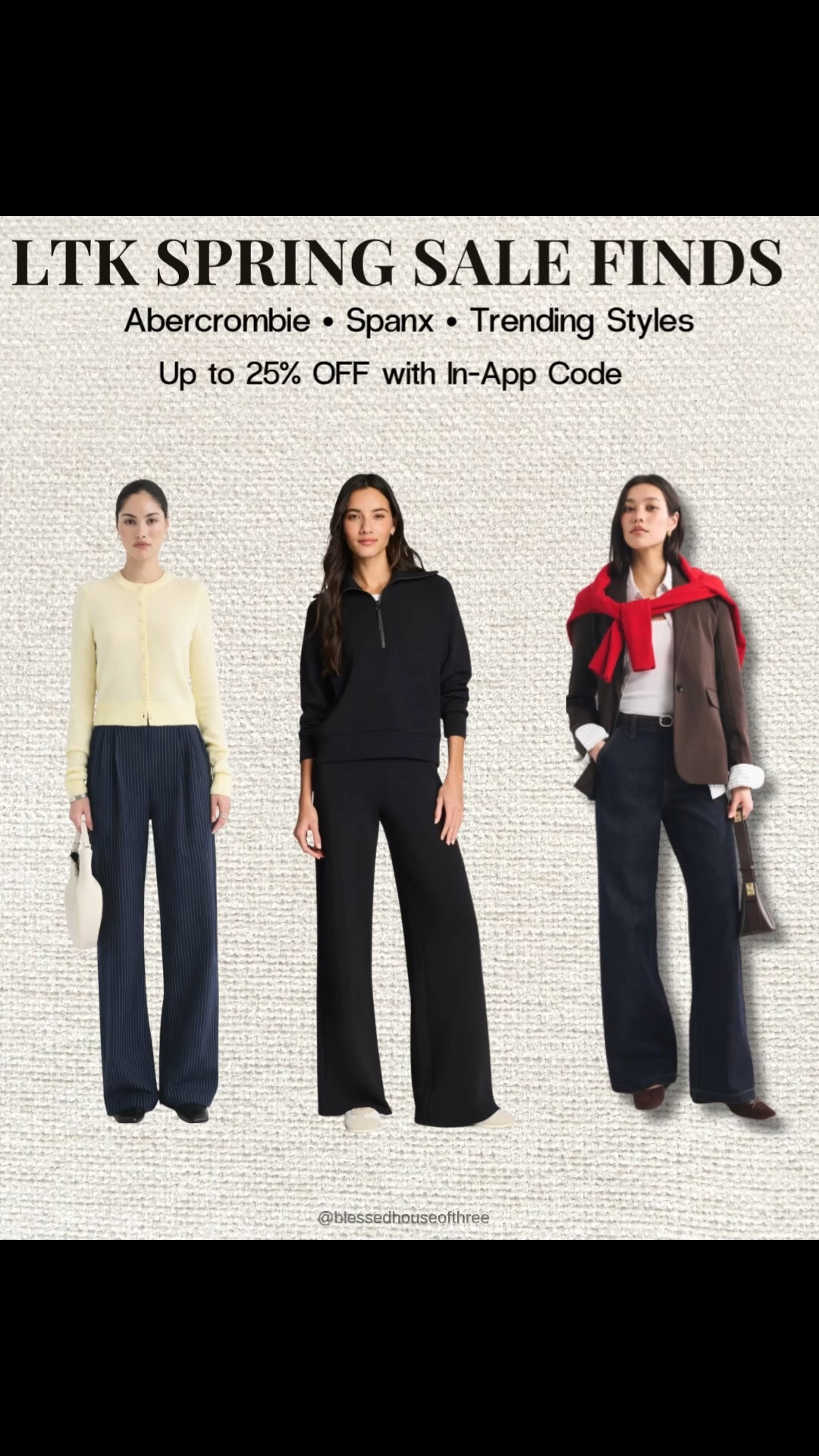 The LTK Spring Sale is live and some of my favorite pieces from Abercrombie and Spanx are included with up to 25% off using in-app codes. Some of these finds are perfect comfy work outfits. Sharing a mix of trending spring outfits including Abercrombie denim, dresses, and tailored pieces along with the Spanx AirEssentials set and everyday essentials that are perfect for travel, casual days, and polished spring outfits. These are some of the most loved styles that come back every season and are worth grabbing while the sale is active. Follow me on LTK for daily fashion, home decor, and Amazon finds.

#LTKSpringSale #LTKPetite #LTKSaleAlert