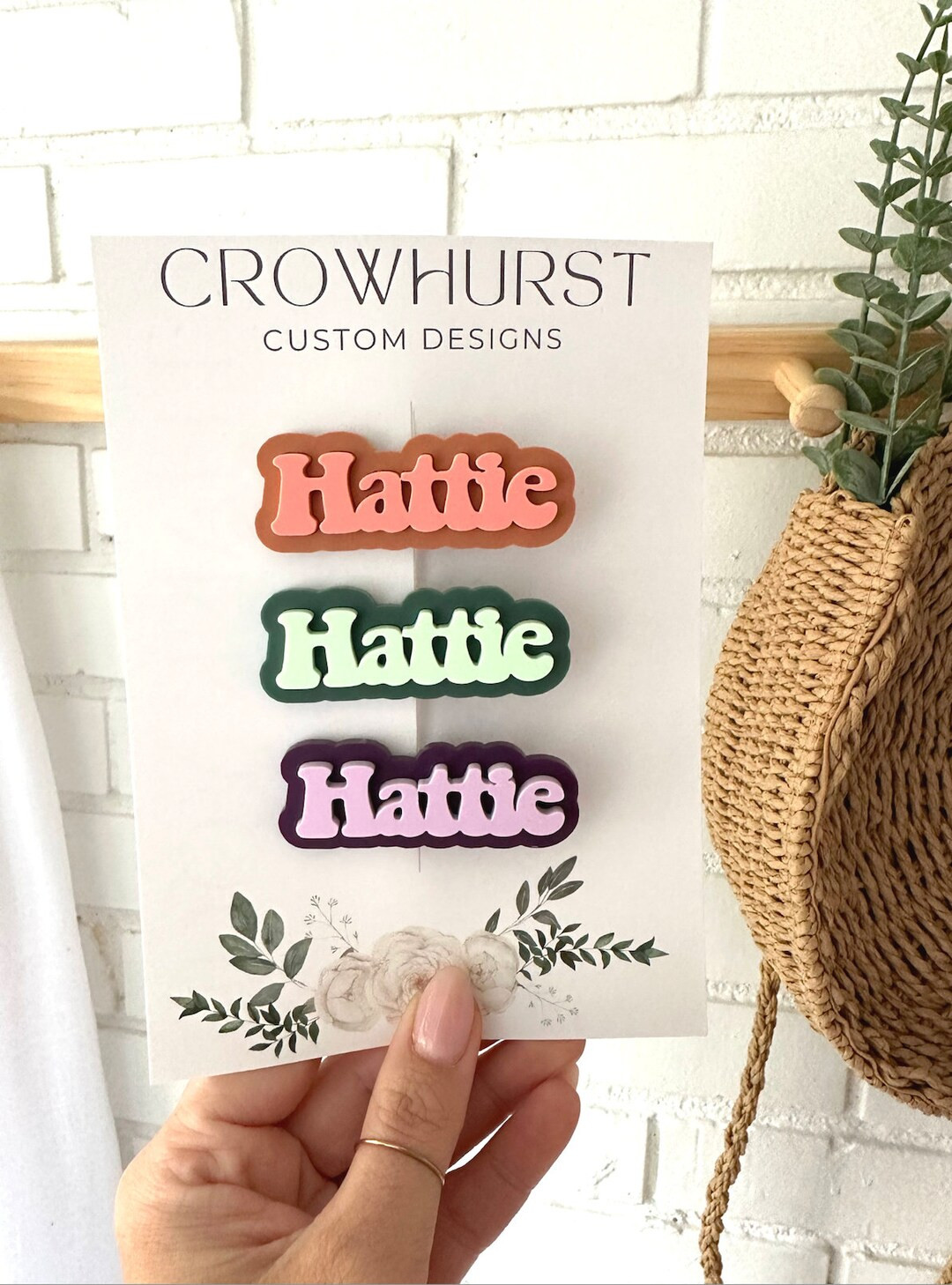 Personalized Name Hair Clip, Name Clip, Personalized Hair Bow, Alligator Clip, Personalized Barre... | Etsy (US)