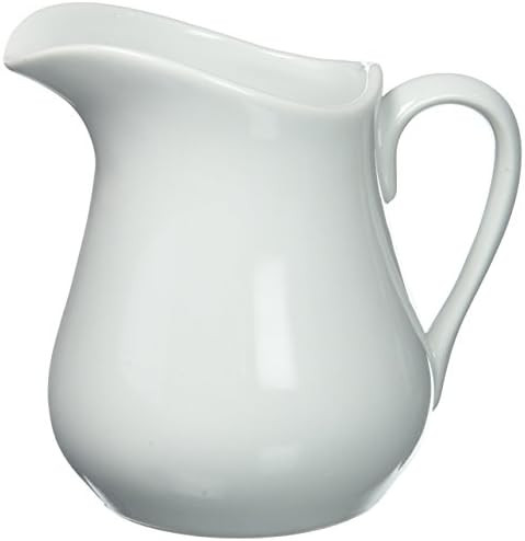 HIC Creamer Pitcher with Handle, Fine White Porcelain, 8-Ounces | Amazon (US)