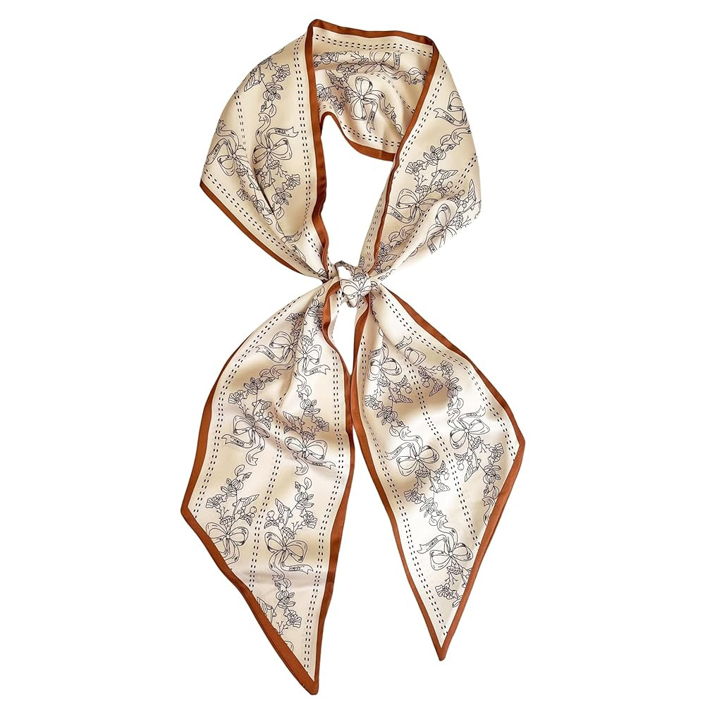 Silk Head Scarf for Hair Fashion Headwrap for Women Lightweight Neck Tie | Amazon (US)