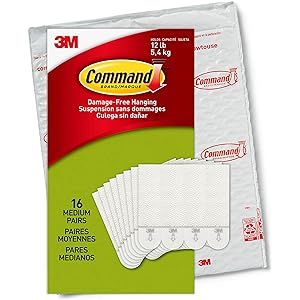 Command Large Picture Hanging Strips Heavy Duty, White, Holds up to 16 lbs, 14-Pairs, Easy to Ope... | Amazon (US)