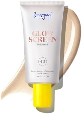 Supergoop! Glowscreen SPF 40 - Glowy Primer + Broad Spectrum Tinted Sunscreen - Helps Filter Blue... | Amazon (US)
