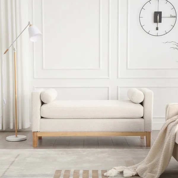 Elegant Upholstered Bench,with Wood Legs | Bed Bath & Beyond