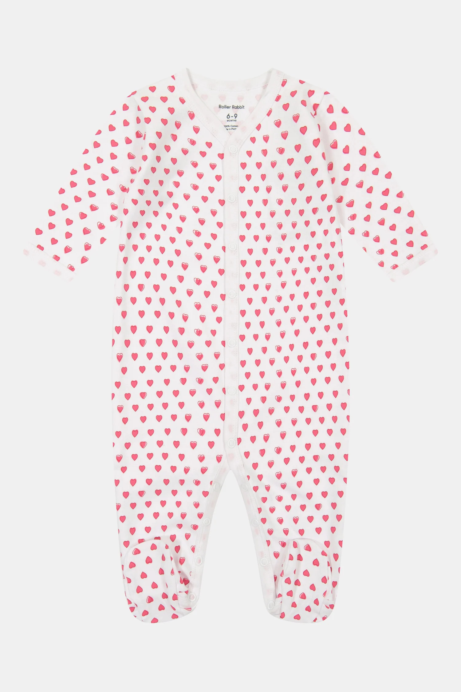 Infant Hearts Footie Pajamas | Roller Rabbit | Roller Rabbit