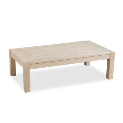 Brushed Finish Solid Wood Patio Coffee Table | Wayfair North America
