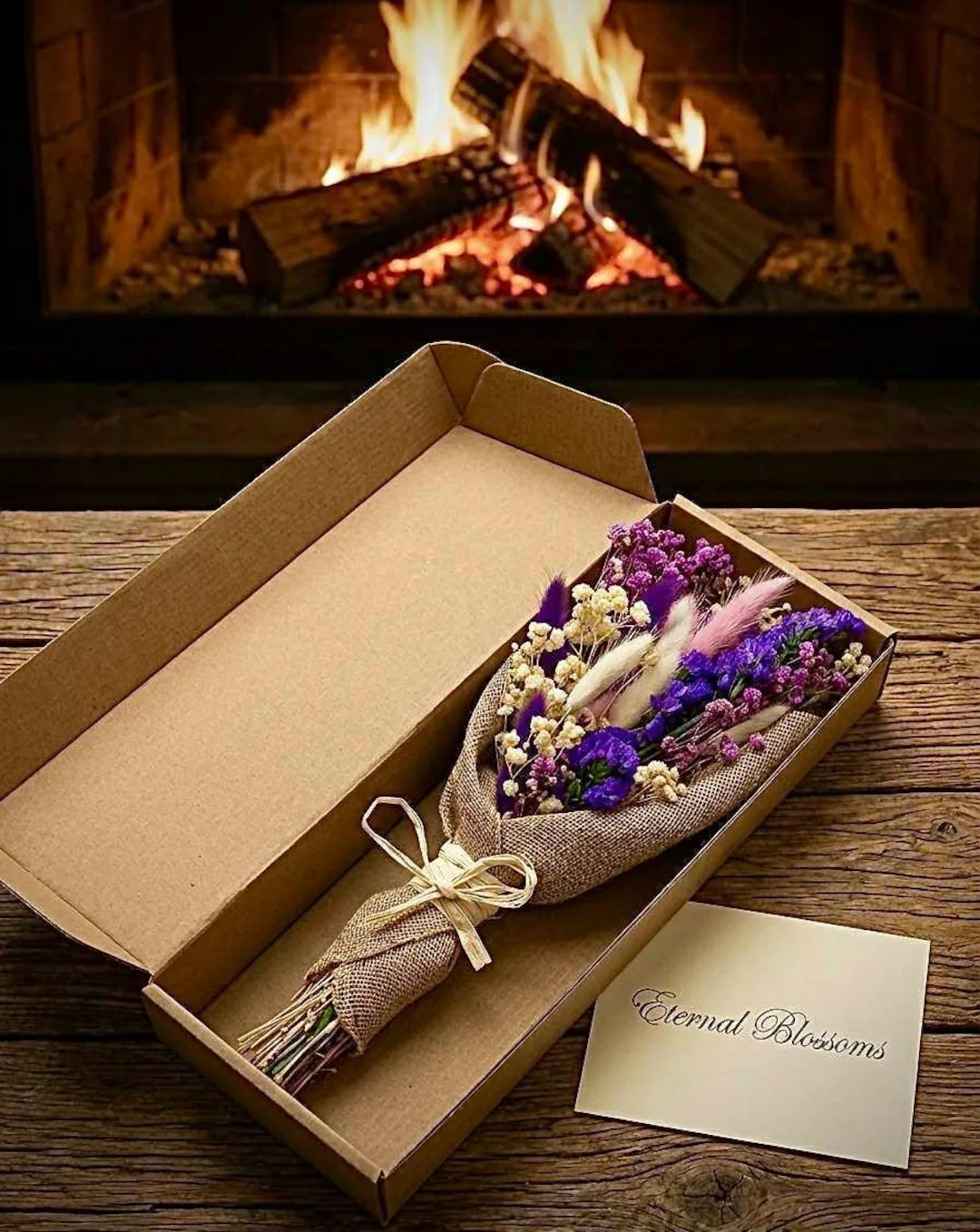 Beautiful Dried flower bouquet wrapped in hessian ideal Mother’s Day Valentines thank you gift ... | Etsy (US)