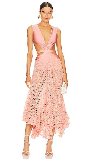 Monstera Sleeveless Beach Dress in Apricot | Revolve Clothing (Global)