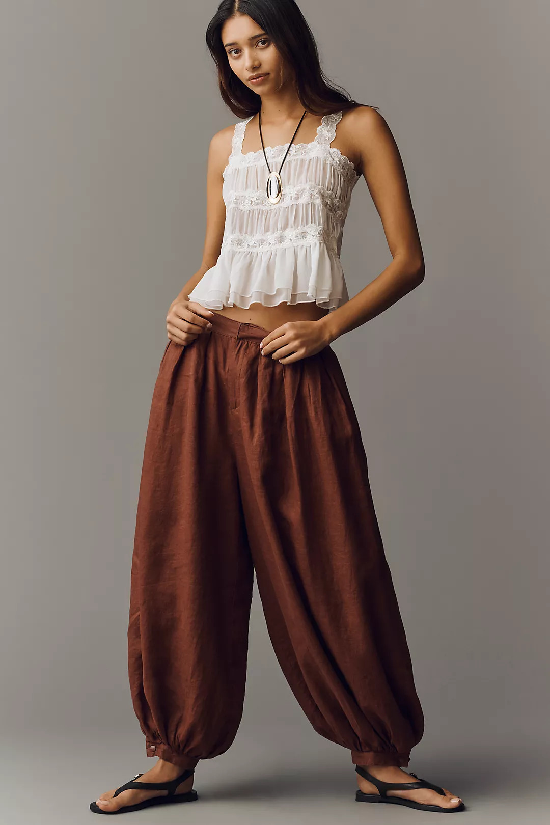 By Anthropologie Shirred Lace Tank | Anthropologie (US)