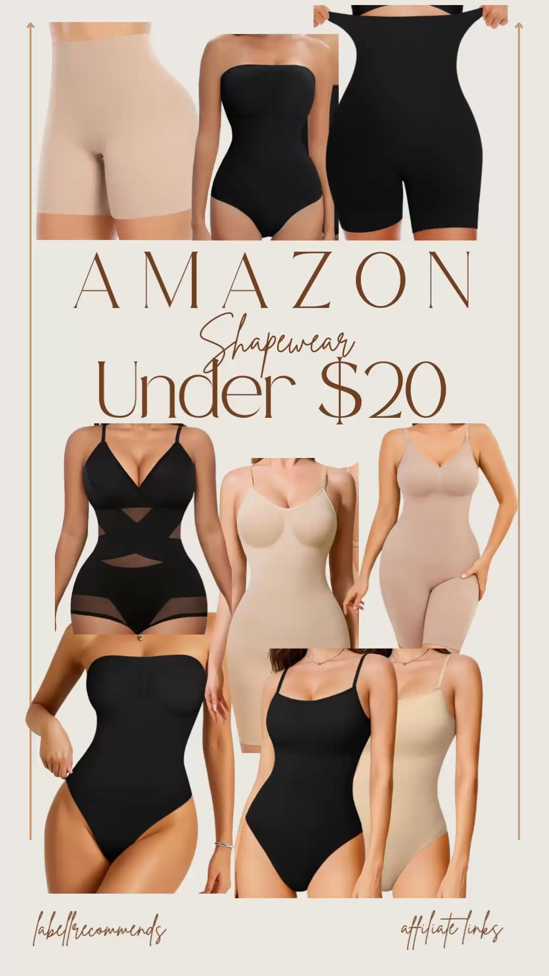 Amazon shapewear under $20 and all highly rated. Smooth out problem areas, or use them to shape other areas. whether they are bottoms, shorts, or a one piece these best selling Amazon affordable shapewear have something for everyone. 

#amazonfashion #shapewear #affordableshapewear #amazonfinds #amazon

Shapewear, black shapewear, nude shapewear, shorts shapewear, Amazon shapewear 

#LTKFindsUnder50

#LTKOver40