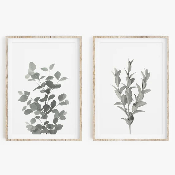 Plant Print Set Of 2 Prints Eucalyptus Art Print Botanical | Etsy | Etsy (US)