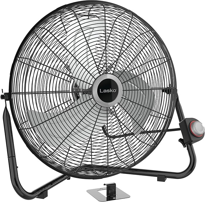 Lasko 20" Black High Velocity Wall Mount Fan with Pivoting Head - 3 Speeds, Ideal Wall Mount Fan ... | Amazon (US)